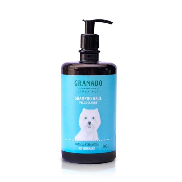 Shampoo Granado Pet Azul Pelos Claros para Cães e Gatos 500 ml