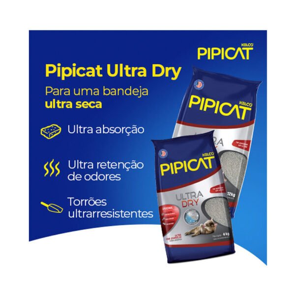 Areia Pipicat Ultra Dry para Gatos 4kg - Image 3