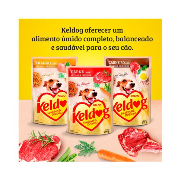 Sachê Keldog para Cães Sabor Carne com Ervilha e Cenoura 100g - Image 2