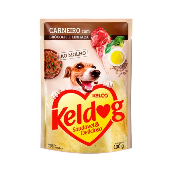 Sachê Keldog para Cães Sabor Carneiro com Brócolis e Linhaça 100g