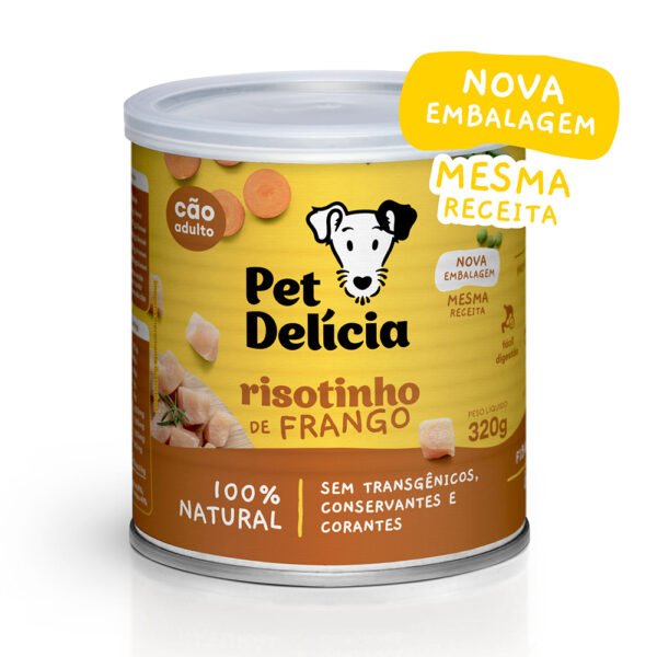 Pet Delícia Ração Úmida Natural Risotinho de Frango para Cães 320g