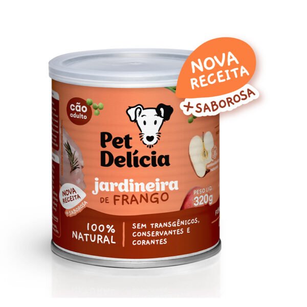 Pet Delícia Ração Úmida Natural Jardineira de Frango para Cães 320g