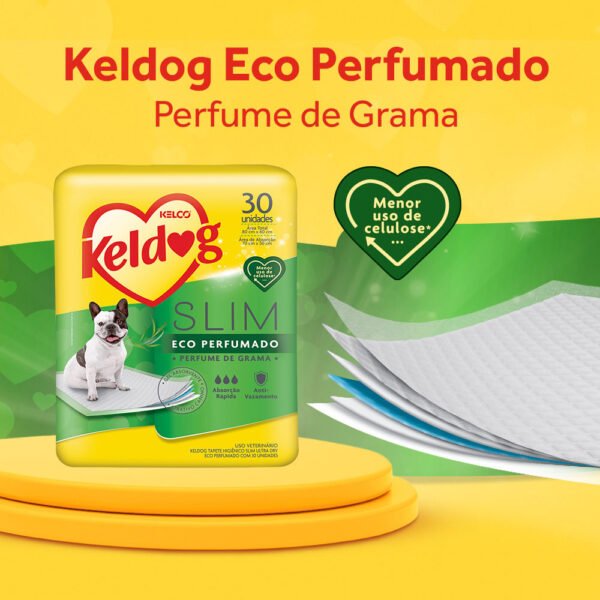 Tapete Higiênico Keldog Slim Eco Perfumado Grama para Cães 80x60cm - Image 2