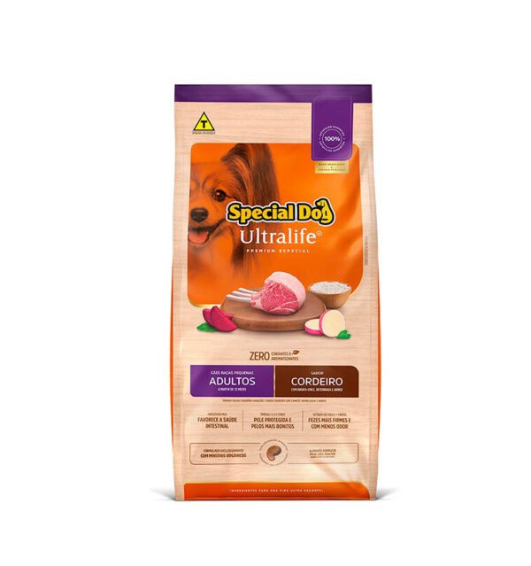 Ração Special Dog Ultralife para Cães Adultos Raças Pequenas Sabor Cordeiro - 3kg