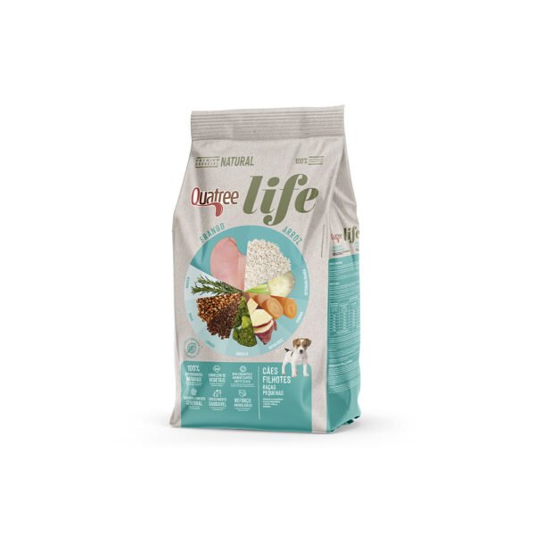 Ração Quatree Life para Cães Filhotes de Porte Pequeno Sabor Frango e Arroz 3kg