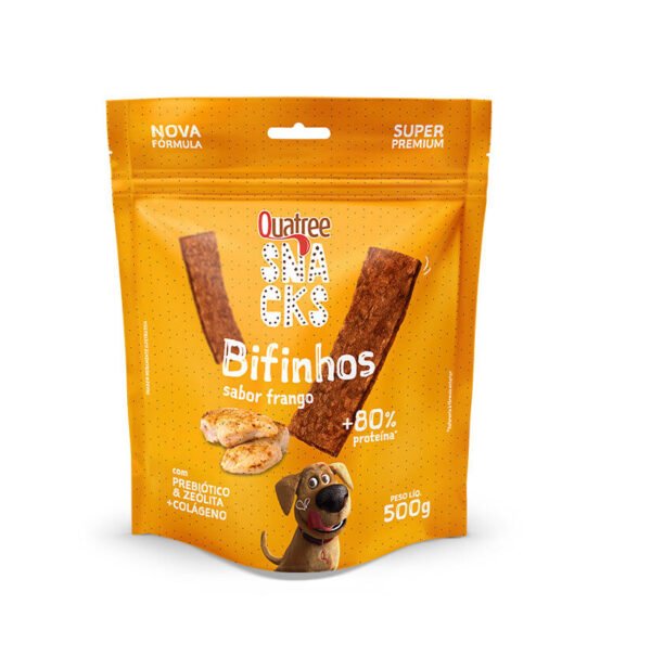 Quatree Snacks Bifinho Sabor Frango 500g