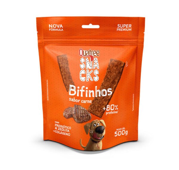Quatree Snacks Bifinho Sabor Carne 500g
