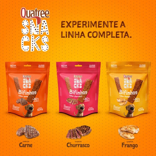 Quatree Snacks Bifinho Sabor Frango 60g - Image 2