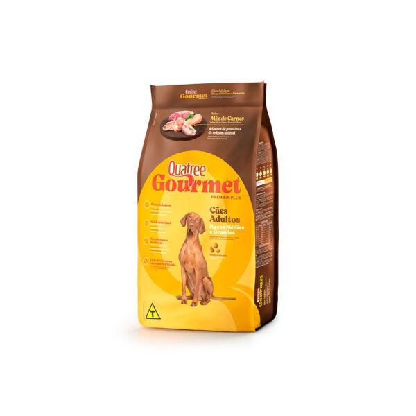 Ração Quatree Gourmet para Cães Adultos Porte Médio e Grande 15kg