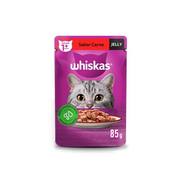 Sachê Whiskas para Gatos Sabor Carne Jelly - 85g