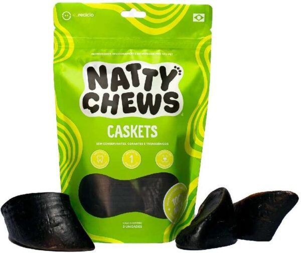 Natty Chews Caskets Casco Bovino para Cães