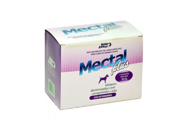 Mectal Plus para Cães 30kg 2 Comprimidos