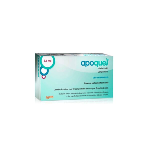 Apoquel 3,6 mg Antialérgico para Cães - 20 Comprimidos