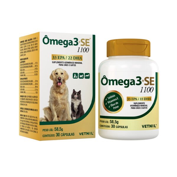Ômega 3 SE 1100 para Cães e Gatos