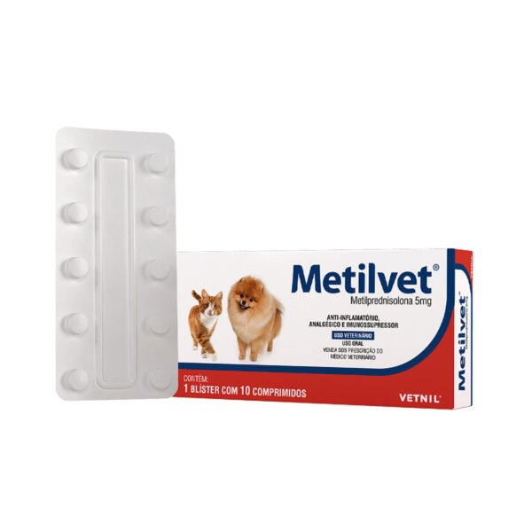 Anti-Inflamatório Metilvet 5mg - 10 comprimidos