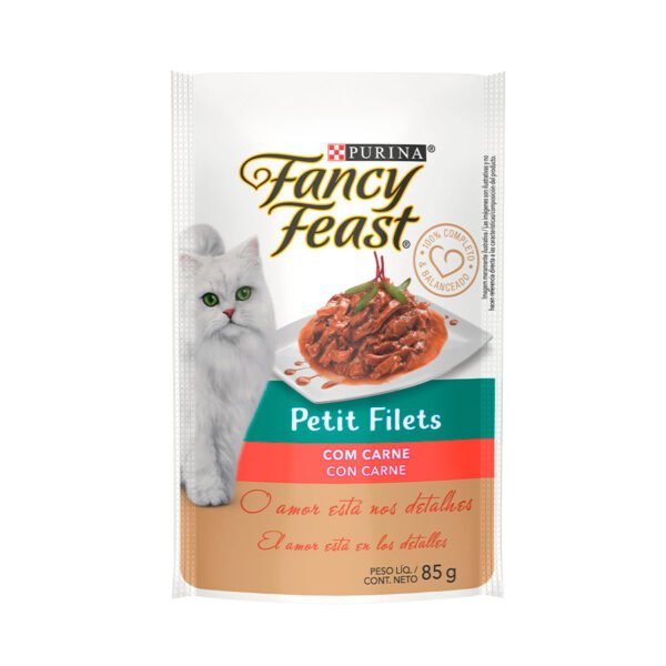 Sachê Fancy Feast Petit Filets para Gatos Sabor Carne 85g