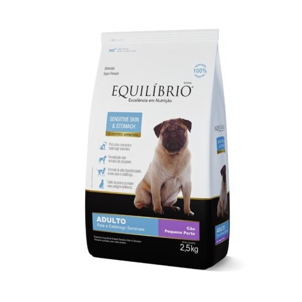 Ração Equilíbrio Sensitive Skin e Stomach para Cães Adultos de Porte Pequeno - 2,5kg