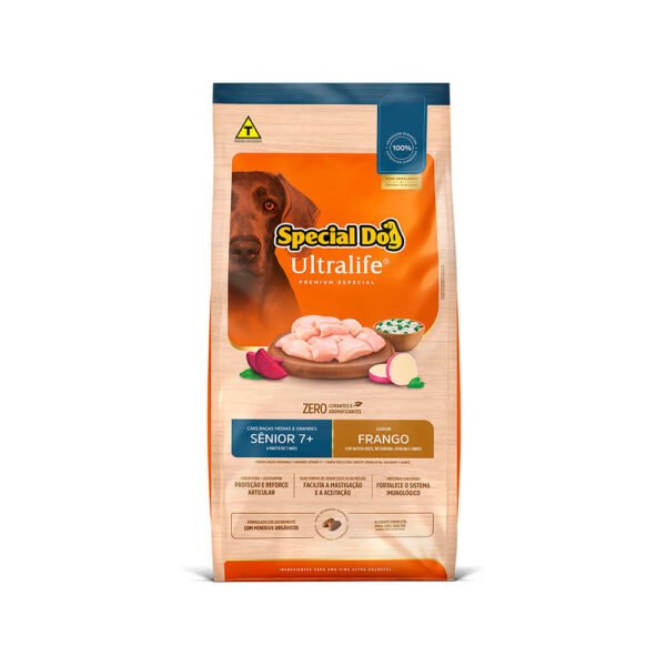 Ração Special Dog Ultralife Sênior Cães Adultos Raças Médias e Grandes Sabor Frango  15kg