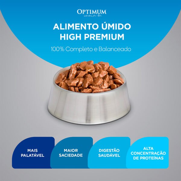 Sachê Optimum para Gatos Adultos Castrados Sabor Carne 85 g - Image 2