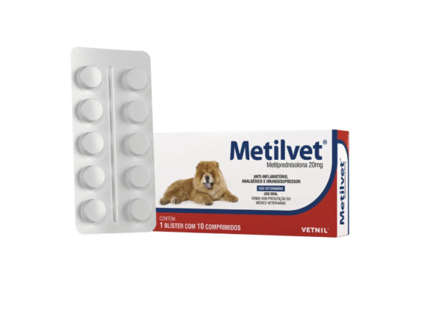 Anti-Inflamatório Metilvet 20mg - 10 comprimidos