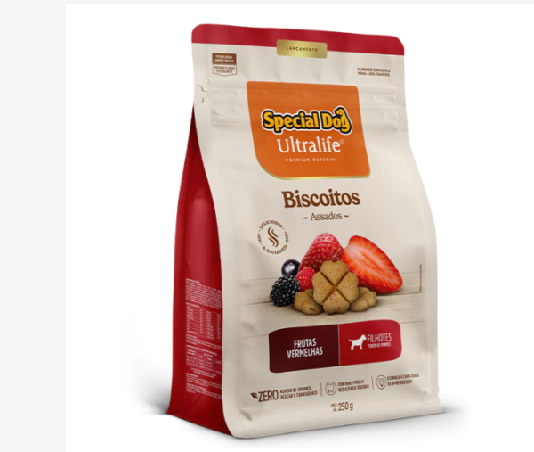 Biscoito Special Dog Frutas Vermelhas para Cães Filhote 250g