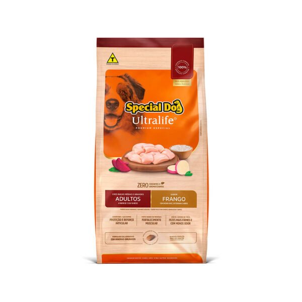 Ração Special Dog Ultralife para Cães Adultos Raças Médias e Grandes Sabor Frango - 15kg