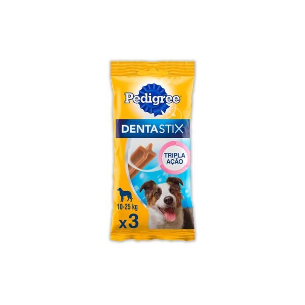 Petisco Pedigree Dentastix Cuidado Oral Para Cães Adultos Raças Médias - 3 unid