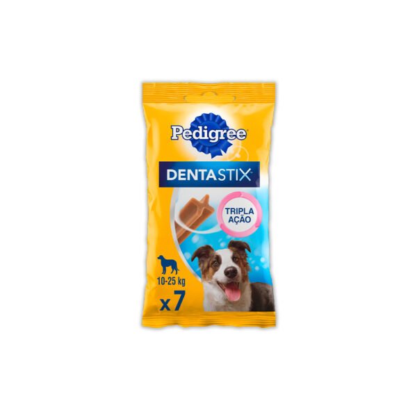 Petisco Pedigree Dentastix Cuidado Oral Para Cães Adultos Raças Médias - 7 unid