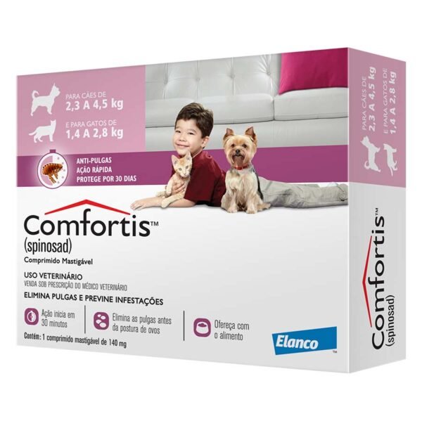 Comfortis Antipulgas Elanco 140mg para Cães e Gatos