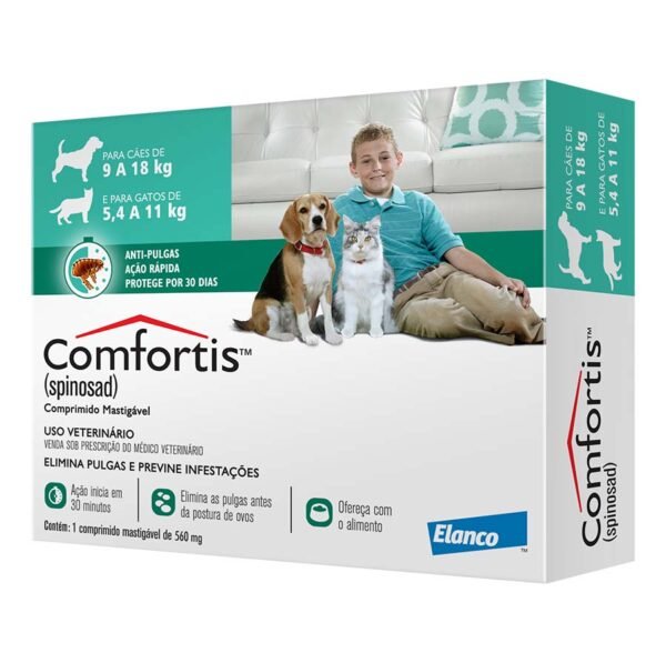 Comfortis Antipulgas Elanco 560mg para Cães e Gatos