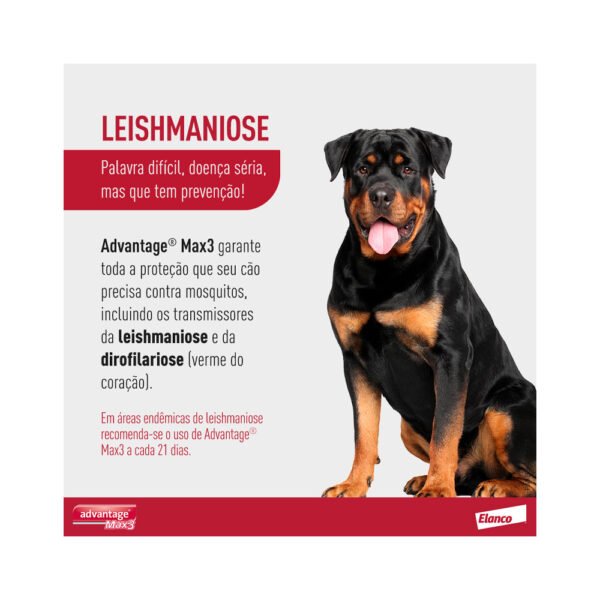 Antipulgas, Carrapatos e Mosquitos Advantage Max 3 0,4 para Cães de até 4kg. - Image 3
