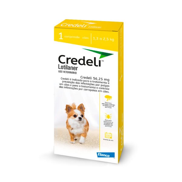 Credeli Antipulgas e Carrapatos Elanco para Cães de 1,3 a 2,5kg