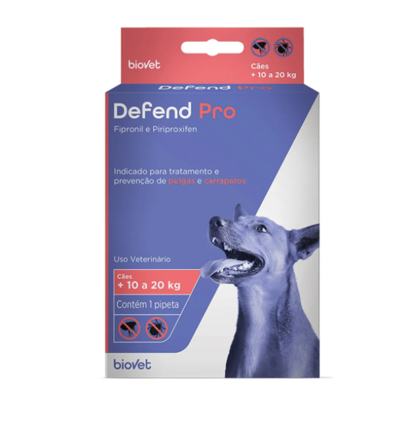 Defend Pro Antipulgas e Carrapatos para Cães de 10 a 20kg