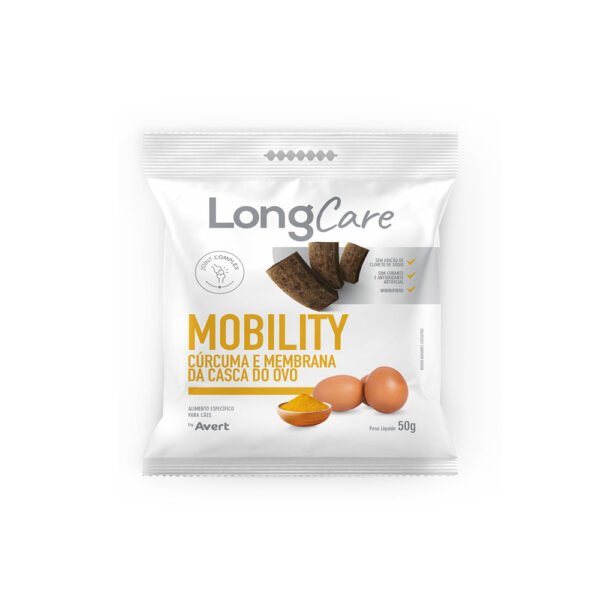 LongCare Petisco Mobility para Cães Sabor Cúrcuma e Membrana da Casca do Ovo 50g