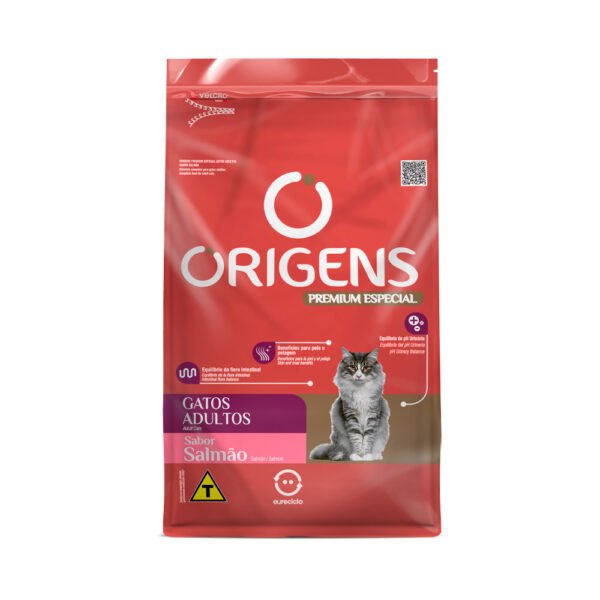 Ração Origens para Gatos Adultos Sabor Salmão - 1kg