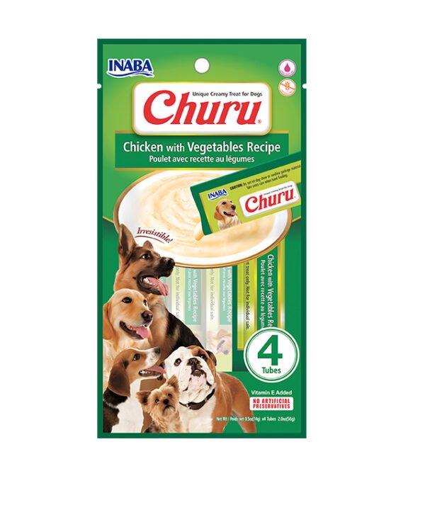 Purê Churu para Cães Sabor Frango e Vegetais - 56g