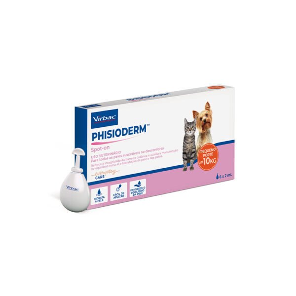 Hidratante Virbac Phisioderm Spot On S.I.S 2ml para Cães e Gatos Até 10kg
