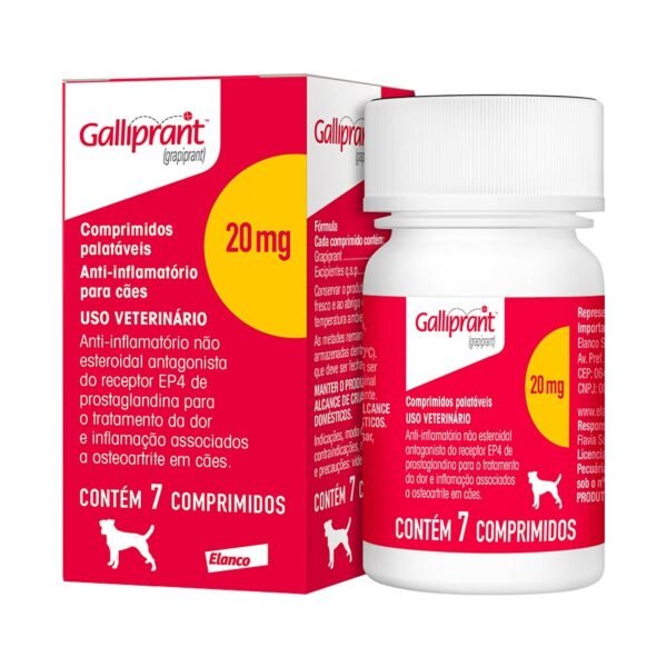 Galliprant 20mg Anti-inflamatório para Cachorro - 7 comprimidos