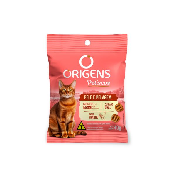 Petico Origens Pele e Pelagem Sabor Frango para Gatos 40 g