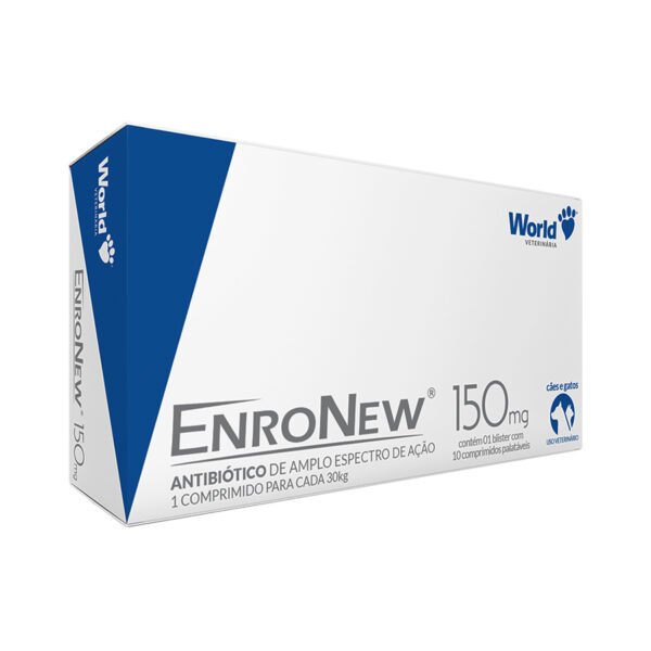 Antibiótico EnroNew World 150mg para Cães e Gatos