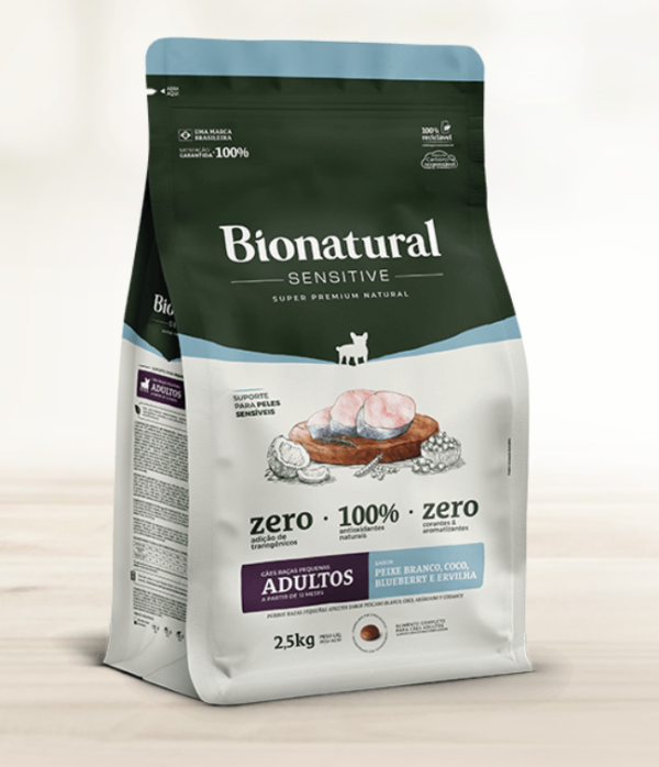 Ração Bionatural Sensitive para Cães Sabor Peixe Branco - 2,5kg