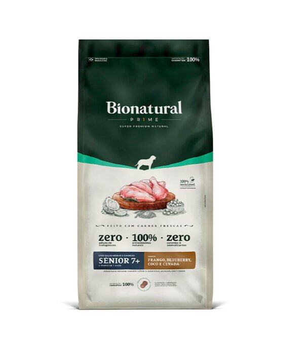 Ração Bionatural Prime Sênior 7+ para Cães de porte Médio e Grande- 15kg