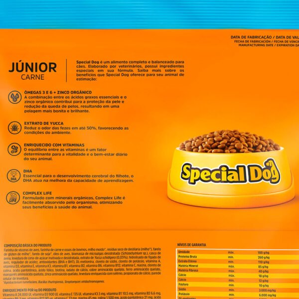 Ração Special Dog Júnior Carne para Cães Filhotes 10kg - Image 2